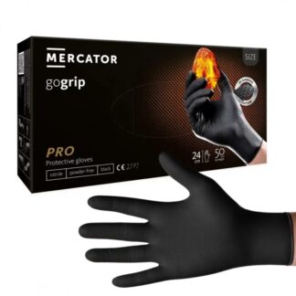 Rękawice jednorazowe Gogrip - black- r.S - outlet